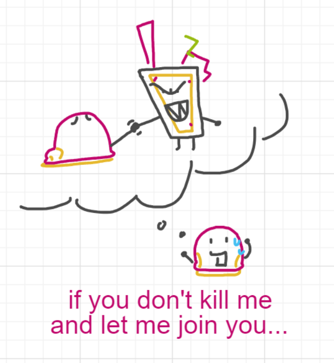 A panel from Ready Oar Knot, episode three of the Board Boards object show by Furretwalk/WalkingFurret.